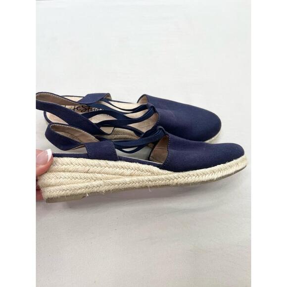 LifeStride Katrina 2 Shoes Size US 8.5 Navy Blue Espadrilles Wedge Canvas - Picture 5 of 13